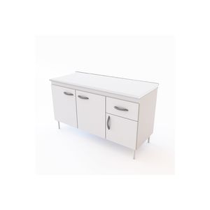 Bajo Mesada Alfa DL604 con 3 Puertas 1,40m Blanco Delos