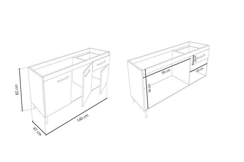 AlacenaDL624con3Puertas140mBlancoDelos