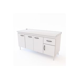 Bajo Mesada Alfa DL606 con 4 Puertas 1,60m Blanco Delos