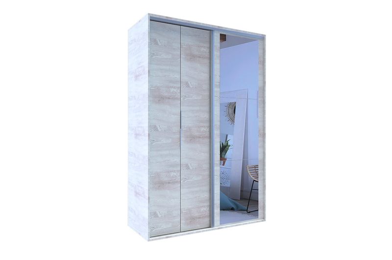 Placard-DPC354-2-Puertas-de-Abrir-y-1-Corrediza-con-Espejo-Cascina-Delos