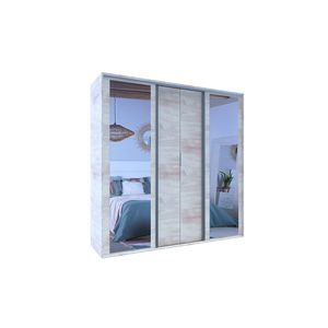 Placard DLE355 2 Puertas de Abrir y 2 Corrediza con Espejo Cascina Delos