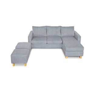Rinconero Tiziano Modular 3 Cuerpos Lio Plata Fullconfort