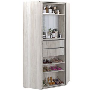 Mueble de Guardado o Zapatero Giratorio con Espejo y Cajones - 525
