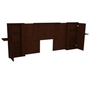 Respaldo Cabecera de Cama con puerta y espacio de guardado extensible - 3013
