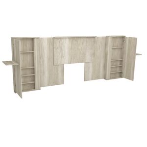 Respaldo Cabecera de Cama con puerta y espacio de guardado extensible - 3013