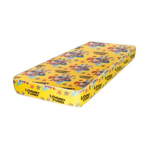 Colchón de espuma 1 plaza Inducol Looney Tunes Amarillo 80x190