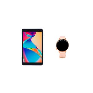 Tablet Kassel SK3501 8” 64GB 3GB Android 13 Negro + SmartWatch Rosa
