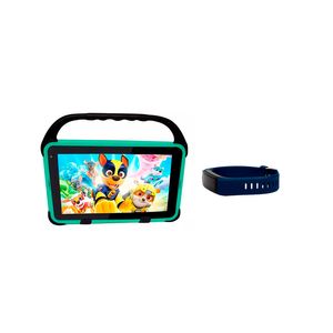 Tablet Kassel Kids SK3403 7” 32GB 2GB Android 10 Verde + Band Fit Azul