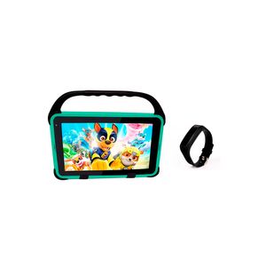 Tablet Kassel Kids SK3403 7” 32GB 2GB Android 10 Verde + Band Fit Negro