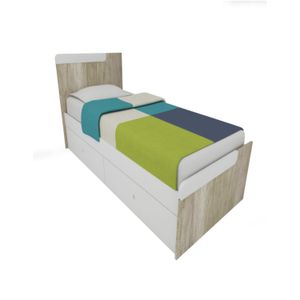 Cama 1 Plaza para colchon de 80 cm con 2 cajones - 1701-9