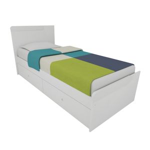 Cama 1 Plaza para colchon de 80 cm con 2 cajones - 1701-9