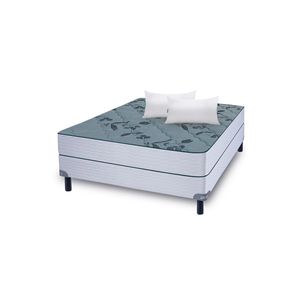 Sommier y Colchón de Espuma Inducol 2 Plazas Numa 140x190 + 2 Almohadas