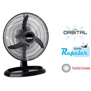 Turboventilador LILIANA VOTR18 Orbital con Repeler 18 pulgadas Negro