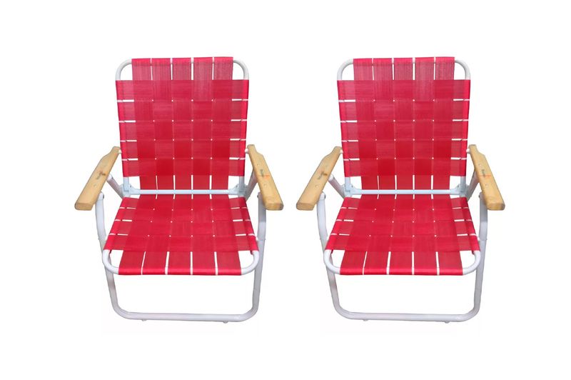 Sillon-Set-x2-Descansar-Acero-10002-Rojo