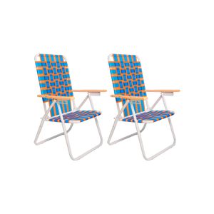 Reposeras Set x2 20002 AzulNaranja Descansar