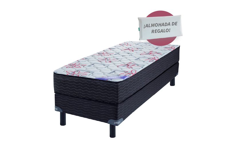 Sommier-y-Colchon-de-Resorte-Tirreno-Inducol-1-Plaza-Numa-80x190---1-Almohada