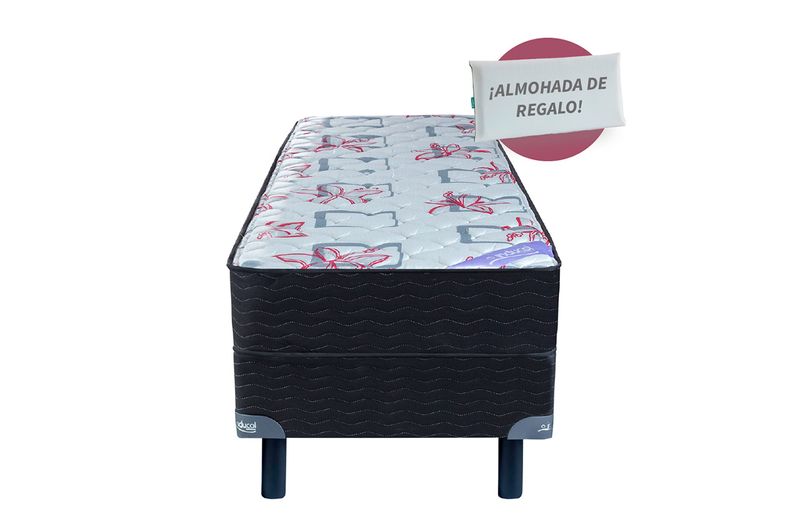 Sommier-y-Colchon-de-Resorte-Tirreno-Inducol-1-Plaza-Numa-80x190---1-Almohada