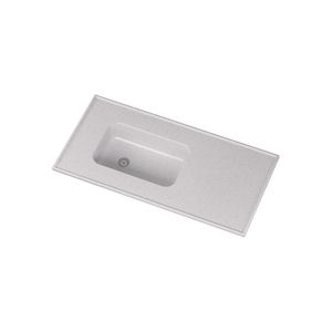 Mesada Durafort con Bacha Integral Sin Zócalo 120 x 53 Gris Claro