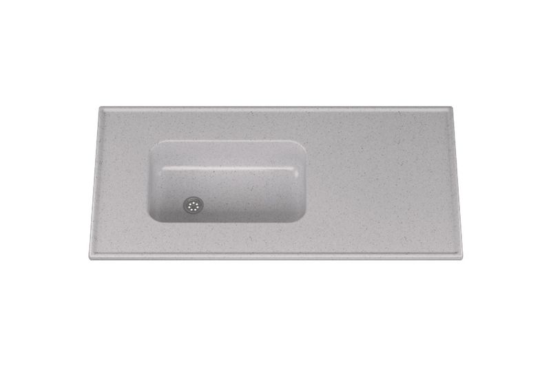 MesadaDurafortconBachaIntegralSinZocalo120x53GrisClaro