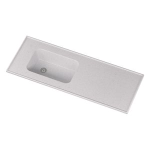 Mesada Durafort con Bacha Integral Sin Zócalo 160 x 53 Gris Claro