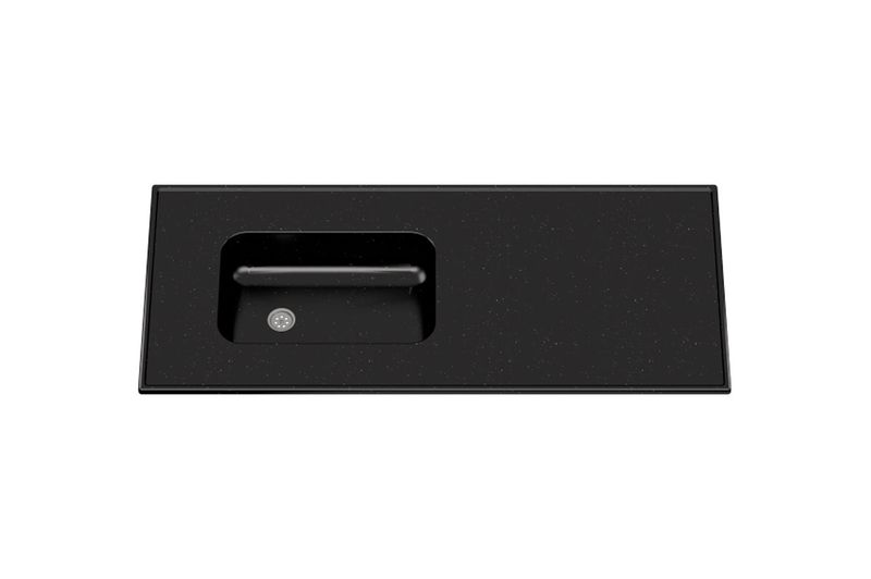 MesadaDurafortconBachaIntegralSinZocalo160x53Negro