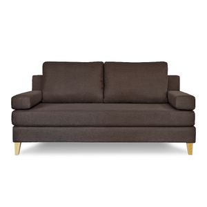 Sofá Divan Cama 3 cuerpos 190 Steling convertible cama en Lino chocolate Fullconfort