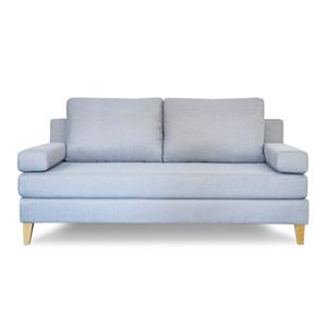 Sofá Divan Cama 3 cuerpos 190 Steling convertible cama en Lino gris claro Fullconfort