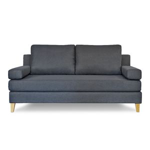 Sofá Divan Cama 3 cuerpos 190 Steling convertible cama en Lino gris oscuro Fullconfort