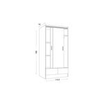 Placard-Tana-Plus-Ricchezze-2-Puertas-corredizo-190-x-113.5-cm-Blanco-Nevado