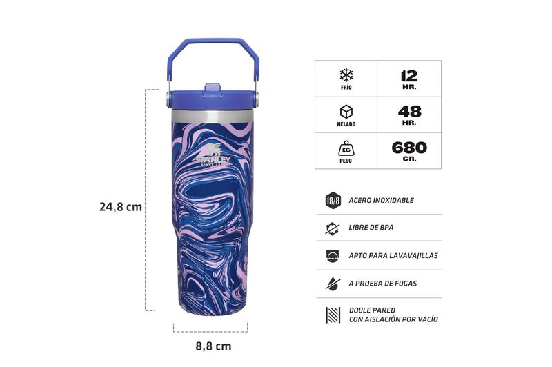 BotellaTermicaStanleyFlipStraw887MLRemolinoAzul