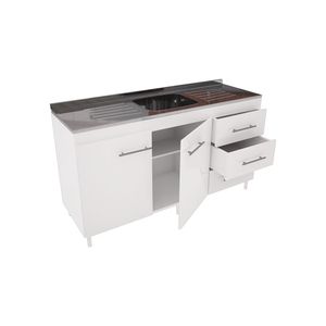 Bajo Mesada Orlandi 3014 140x80x47 CM Blanco