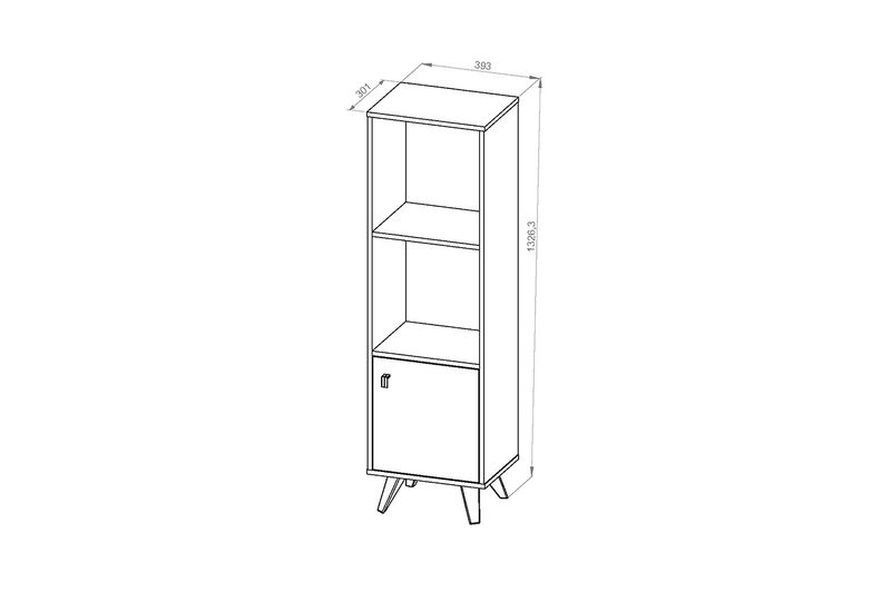 Modulo-Dielfe-Escandinavo-1Cpo-132.6-CM-Blanco-Roble-Bardolino