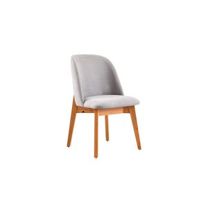 Silla Sapporo Roble Tela Gris Muebles Genoud