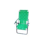 Reposera-Plegable-Descansar-5-Pos-20000-Verde-y-Blanco