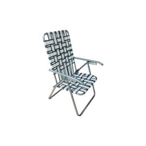 Reposera Plegable Descansar 5 Pos 20000 Blanco y Negro