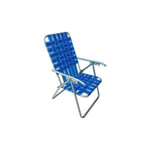 Reposera Plegable Descansar 5 Pos 20000 Azul y Blanco
