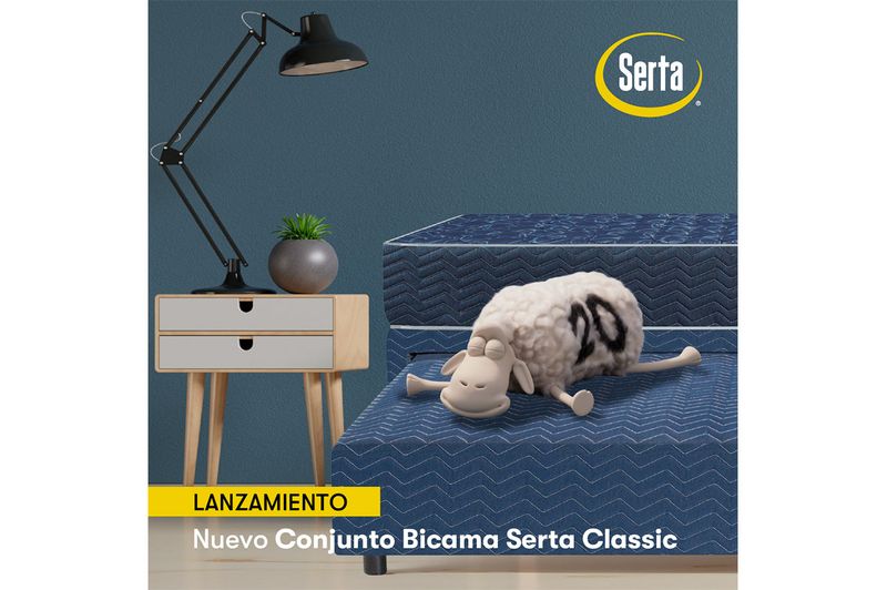 Bicama-sommier-y-colchon--de-resortes-1-plaza-y-media-Serta-Classic-100x200