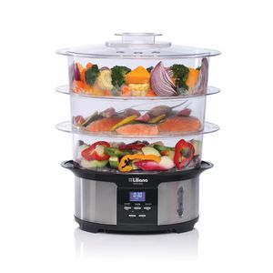 Vaporera LILIANA AV930 Naturel 1050W Digital 12 Litros 3 Niveles Gris