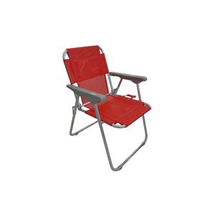 Sillón Plegable Hilgert 0321 Aluminio 7/8 Rojo