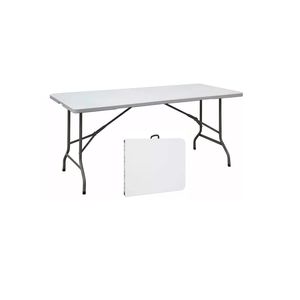 Mesa Plegable Ourtdoors M150 Tipo Valija 150cm Blanco