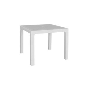 Mesa Norma Home Símil Ratán 70 x 70 Cm 41729 Blanco