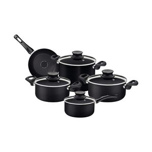 Batería de Cocina Tramontina Paris 9 Piezas Negro