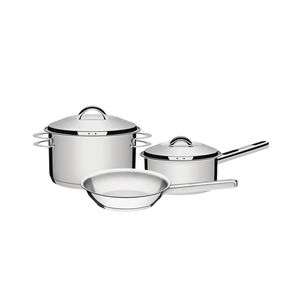 Batería de Cocina Tramontina Solar 5 Piezas Acero Inox