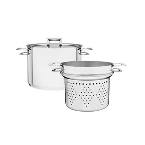 Juego Cozi-Pasta Tramontina Brava 2 Piezas Acero Inox
