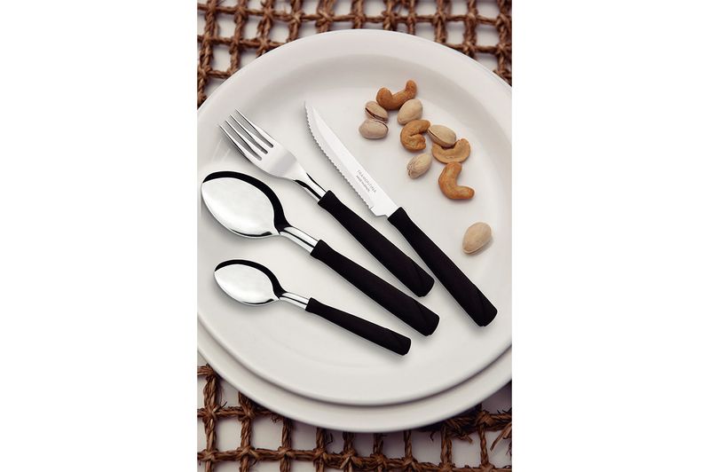 Juego-de-Cubierto-Tramontina-New-Kolor-25-Piezas-Acero-Inox-Negro