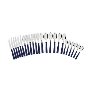 Juego de Cubierto Tramontina New Kolor 25 Piezas Acero Inox Azul