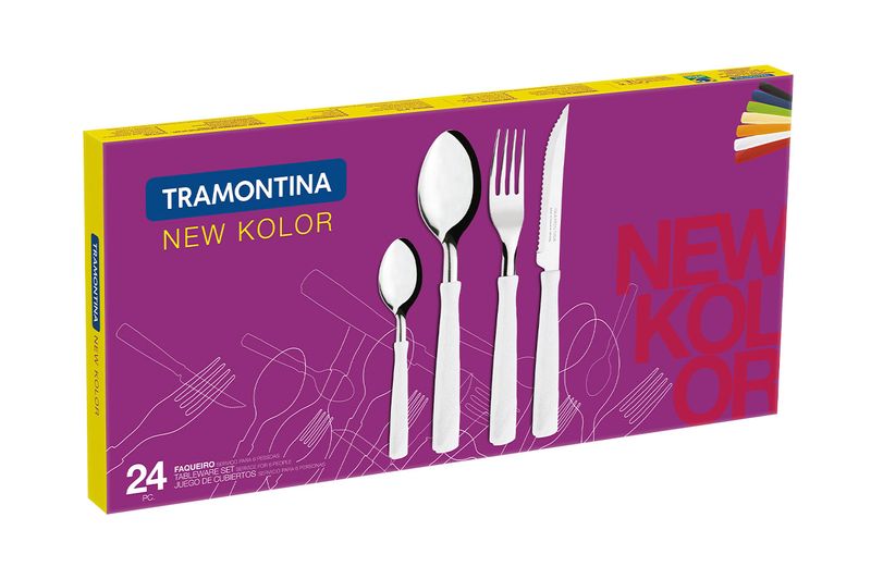 Juego-de-Cubierto-Tramontina-New-Kolor-25-Piezas-Acero-Inox-Azul
