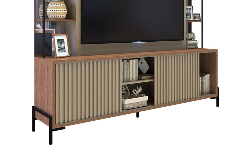 MuebleVarilladoTV60”Delos200MDRO06RobleRobleGris