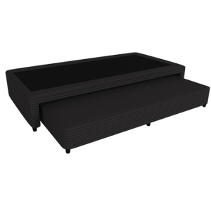 Sommier Bicama Urania matelaseado tejido negro Mussa 1 Plaza 90 x 190 Int. Resorte