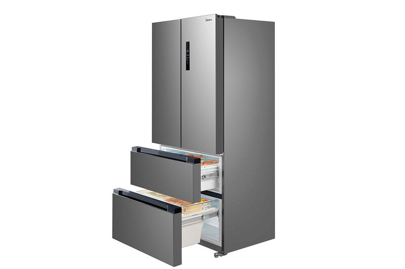 HeladeraconFreezerInverterMideaFrenchDoorRFF17XAR1470LtsInox